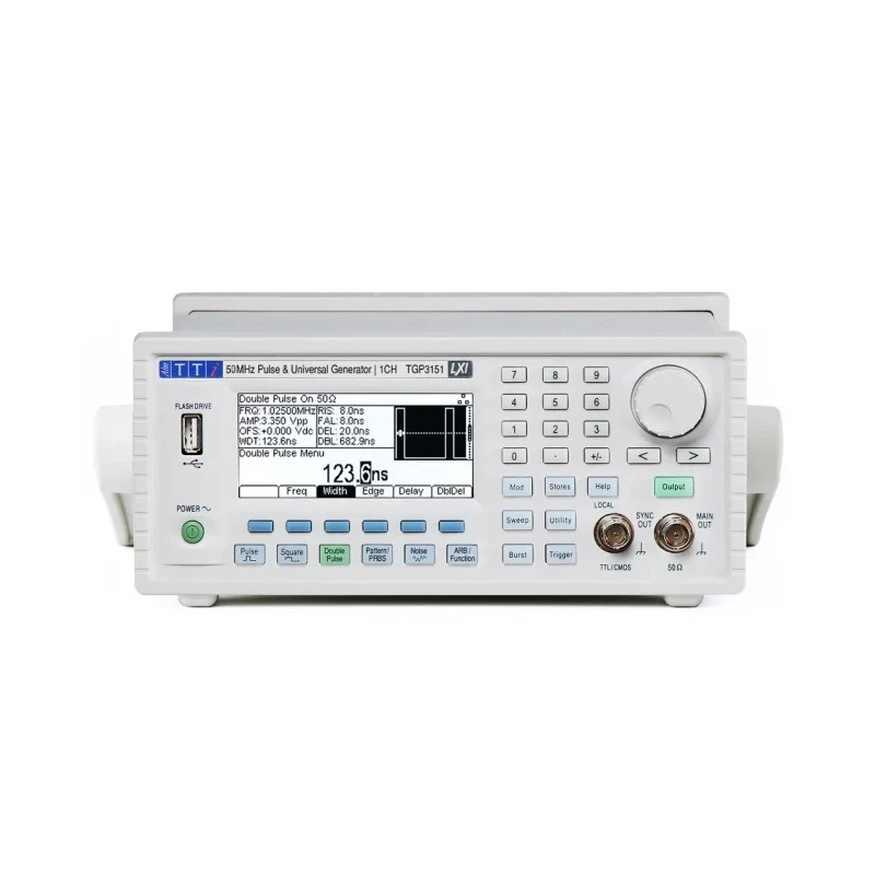 Aim-TTi Advanced Pulse Generator with Adjustable Output Amplitude, 1 MHz min, 50 MHz max, USB & LAN Interface TGP3151