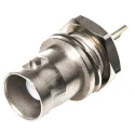 Telegartner BNC Series 50 Ω Panel Mount Female Coaxial Connector, Straight Body Solder J01001B0615