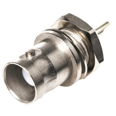 Telegartner BNC Series 50 Ω Panel Mount Female Coaxial Connector, Straight Body Solder J01001B0615