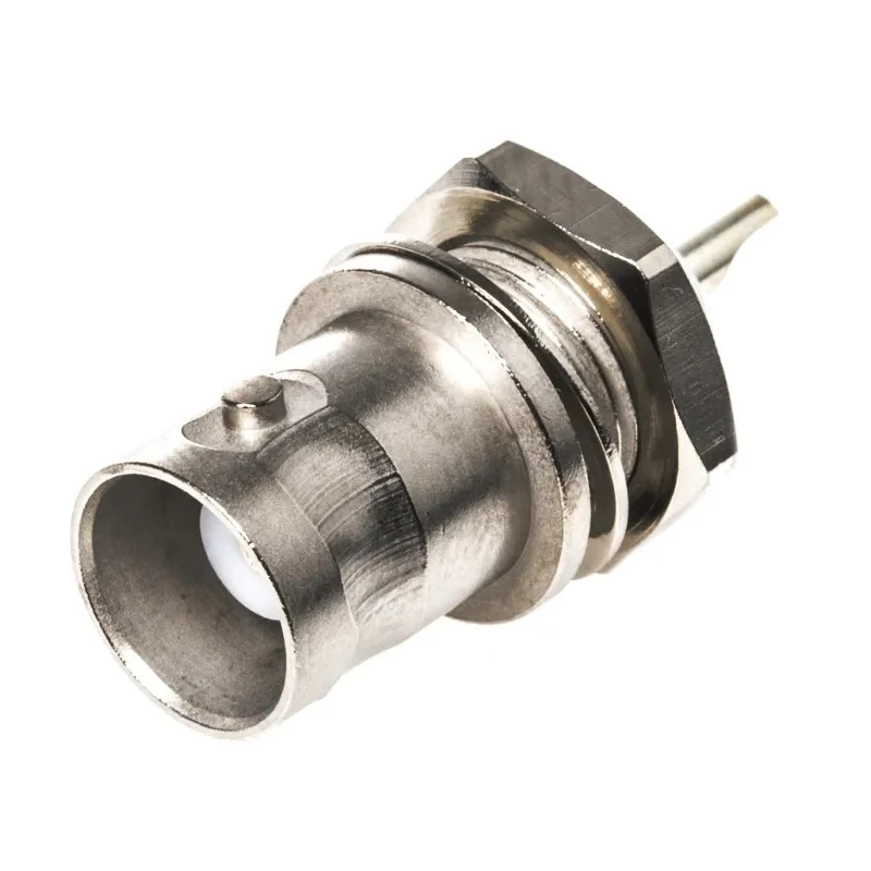 Telegartner BNC Series 50 Ω Panel Mount Female Coaxial Connector, Straight Body Solder J01001B0615