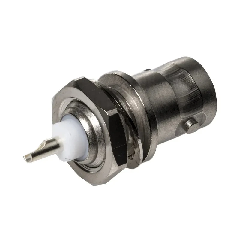 Telegartner BNC Series 50 Ω Panel Mount Female Coaxial Connector, Straight Body Solder J01001B0615