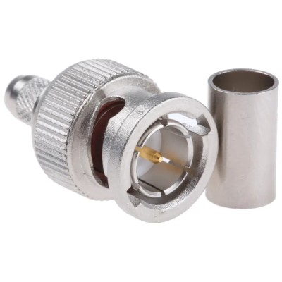 Telegartner BNC Series 75 Ω Coaxial Connector Cable Male BNC, Straight Body, Crimp Termination J01002A1261