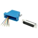 MH Connectors D-Sub Adapter 25-Way DA-25 Shell Size Female to Female RJ45 Connector Straight Orientation DA25-SMJ8-B-K