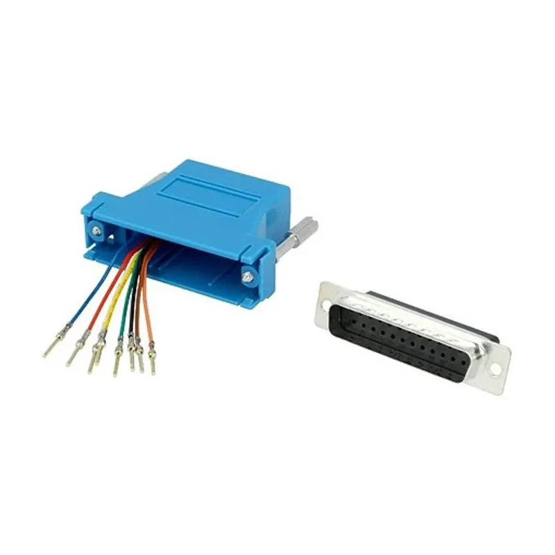 MH Connectors D-Sub Adapter 25-Way DA-25 Shell Size Female to Female RJ45 Connector Straight Orientation DA25-SMJ8-B-K