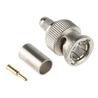Telegartner BNC Series 75 Ω Coaxial Connector Cable Male BNC, Straight Body Crimp J01002A1288