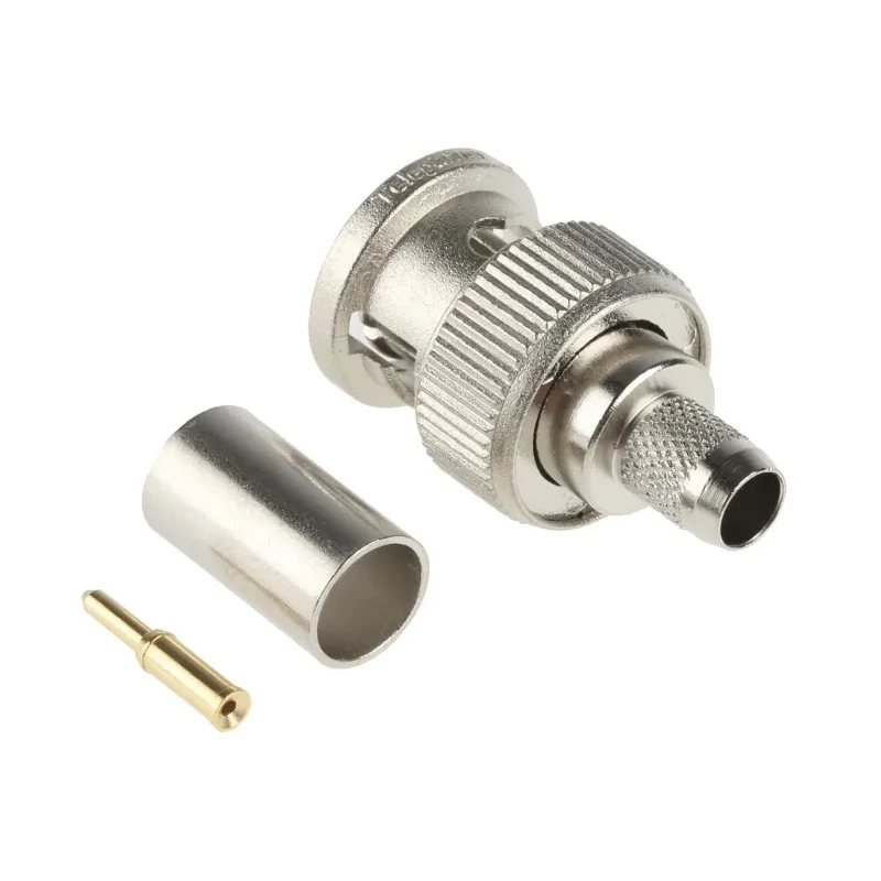 Telegartner BNC Series 75 Ω Coaxial Connector Cable Male BNC, Straight Body Crimp J01002A1288