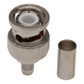 Telegartner BNC Series Coaxial Connector Cable Male BNC 50 Ω Straight Body Crimp J01000A1255