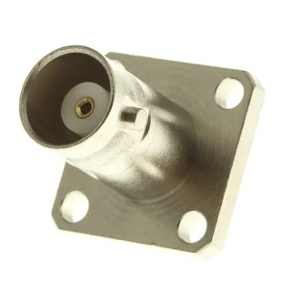 Telegartner BNC Series Coaxial Connector Flange Female 50 Ω Straight Body Solder J01001A0612