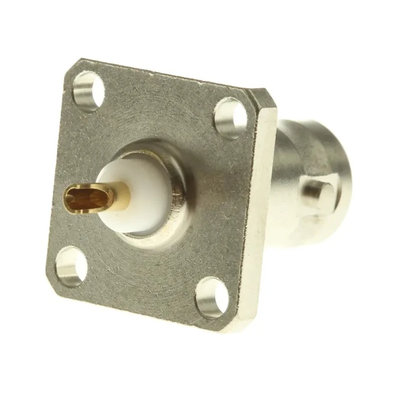 Telegartner BNC Series Coaxial Connector Flange Female 50 Ω Straight Body Solder J01001A0612