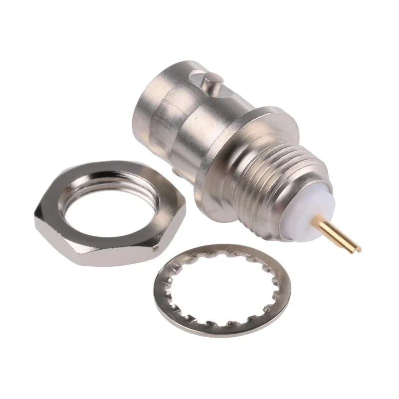 Telegartner BNC Series Coaxial Connector Panel Mount Female 75 Ω Straight Body Solder J01003A0619