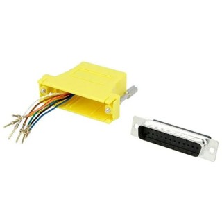 MH Connectors D-Sub Adapter 25-Way D-Sub Male to Female RJ45 Female DA25-PMJ8-Y-K
