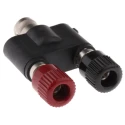 Telegartner Black, Red Female Binding Post With Beryllium Copper Alloy, Gold Plated Contacts and Nickel Plated Brass 112-2224