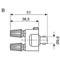 Telegartner Black, Red Female Binding Post With Beryllium Copper Alloy, Gold Plated Contacts and Nickel Plated Brass 112-2224