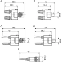 Telegartner Connector Adapter with Copper Nickel Lead Alloy Contacts and Gold Over Nickel Plated J01008A0620