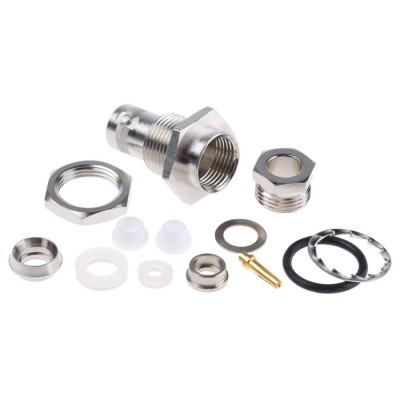 Telegartner BNC Series Coaxial Connector Panel Mount Female BNC 75 Ω Straight Body Clamp J01003A1224