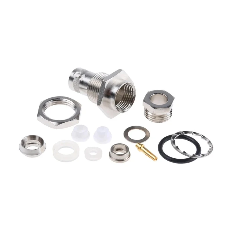 Telegartner BNC Series Coaxial Connector Panel Mount Female BNC 75 Ω Straight Body Clamp J01003A1224
