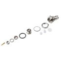 Telegartner BNC Series Coaxial Connector Panel Mount Female BNC 50 Ω Straight Body Clamp J01001A1223
