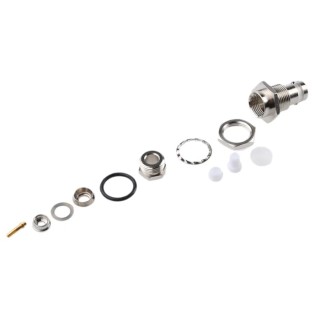 Telegartner BNC Series Coaxial Connector Panel Mount Female BNC 50 Ω Straight Body Clamp J01001A1223