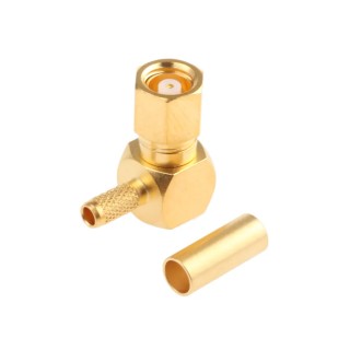 Telegartner SMC Series Coaxial Connector Cable Female SMC 50 Ω Right Angle Body Solder 12.2420.021