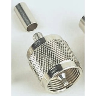 Telegartner UHF Series Coaxial Connector Cable Male UHF, 50Ω, Straight Body Crimp J01040A0658