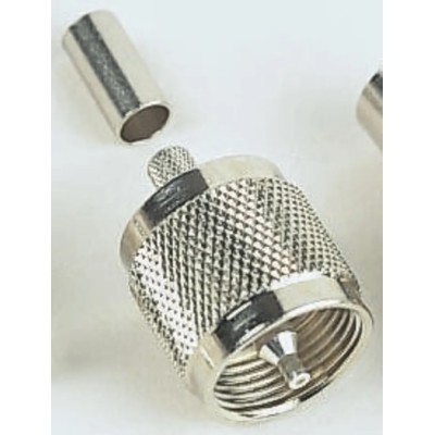 Telegartner UHF Series Coaxial Connector Cable Male UHF, 50Ω, Straight Body Crimp J01040A0658