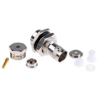 Telegartner BNC Series Coaxial Connector Panel Mount Female BNC, 50 Ω, Straight Body Clamp J01001A1319
