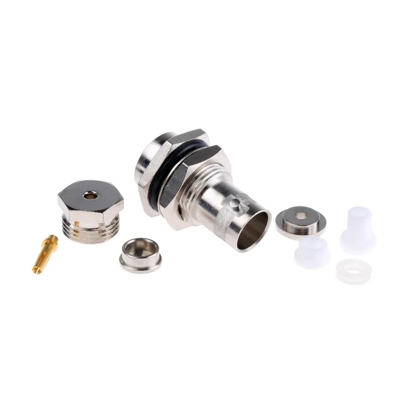 Telegartner BNC Series Coaxial Connector Panel Mount Female BNC, 50 Ω, Straight Body Clamp J01001A1319