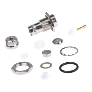 Telegartner Coaxial Connector Panel Mount Female BNC 75 Ω Straight Body Clamp J01003A1327