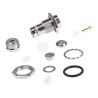 Telegartner Coaxial Connector Panel Mount Female BNC 75 Ω Straight Body Clamp J01003A1327