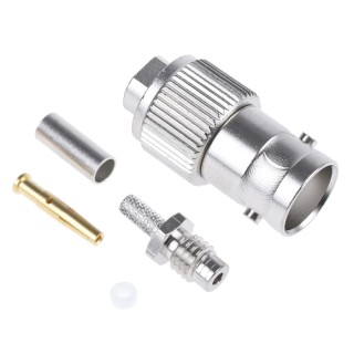 Telegartner BNC Series 50 Ω Female Coaxial Connector Cable, Straight Body Crimp J01001B0005