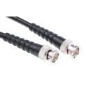 Telegartner BNC Series RG59 Coaxial Cable 75 Ω, Terminated, 3 m Length, Black, 1500V, Polyvinyl Chloride Jacket RG59