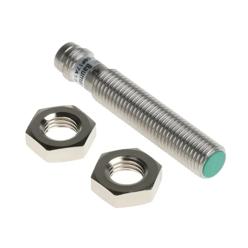 Baumer Threaded Barrel Inductive Proximity Sensor M8 x 1 PNP Output 30 V DC 200mA Detection 2mm IFRM 08P17A1/S35L