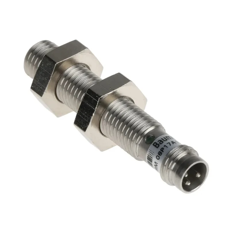 Baumer Threaded Barrel Inductive Proximity Sensor M8 x 1 PNP Output 30 V DC 200mA Detection 2mm IFRM 08P17A1/S35L