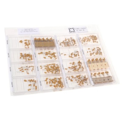 Nova Through Hole Tantalum Capacitor Kit 500 Pieces with Voltage Range 6V-35V and Capacitance Range 0.1μF-100μF CCC-02