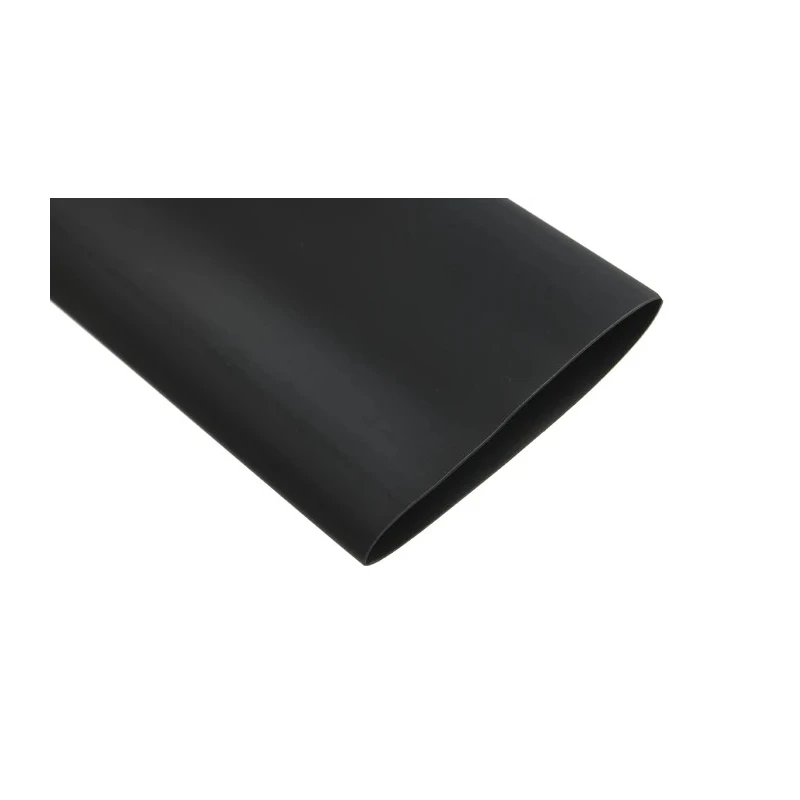 TE Connectivity Heat Shrink Tubing Black Polyolefin 38 mm Diameter 1.2 m Length 2:1 Ratio RNF-100-1-1/2-0-STK