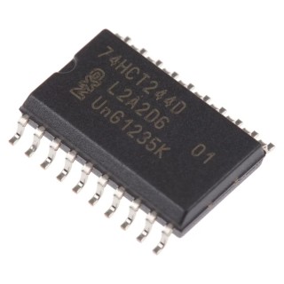 Nexperia 8-Channel Buffer & Line Driver, 3 State, Non-Inverting, 20-Pin SOIC Operating Voltage 4.5 to 5.5V 74HCT244D,652