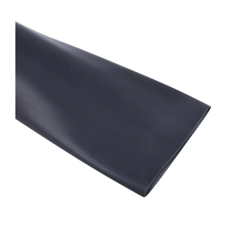 TE Connectivity Polyolefin Heat Shrink Tubing Black 51mm Sleeve Diameter x 1.2m Length 2:1 Shrink Ratio RNF-100-2-0-STK
