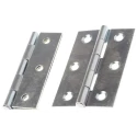 RS PRO Zinc Plated Steel Butt Hinge with Fixed Pin, Screw Fixing, 75 mm x 49 mm x 1.4 mm 436-5070