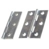 RS PRO Zinc Plated Steel Butt Hinge with Fixed Pin, Screw Fixing, 75 mm x 49 mm x 1.4 mm 436-5070
