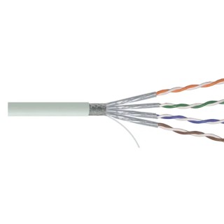 RS PRO Shielded Cat6a Ethernet Cable Solid to Solid 100 m Grey PVC Jacket CAT6a