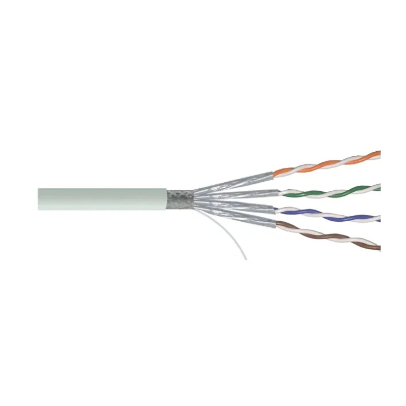 RS PRO Shielded Cat6a Ethernet Cable Solid to Solid 100 m Grey PVC Jacket CAT6a