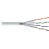 RS PRO Shielded Cat6a Ethernet Cable Solid to Solid 100 m Grey PVC Jacket CAT6a