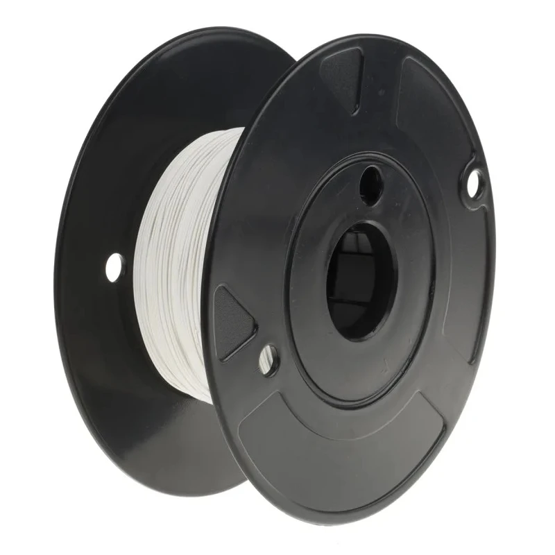 TE Connectivity M22759 Series White Hook Up Wire 24 AWG 19 x 36 AWG Core Strands 100 m Ethylene M22759/32-24-9