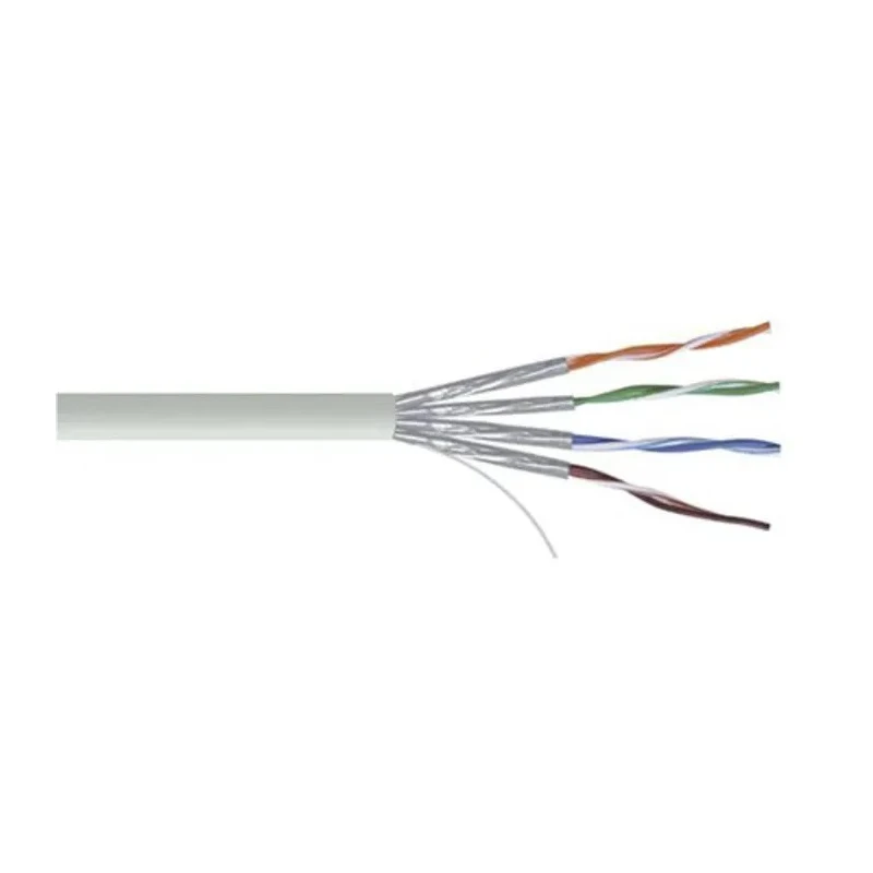 RS PRO Shielded Cat6a Ethernet Cable, 100 m Length, Grey PVC Jacket, Solid to Solid Conductors Cat6a