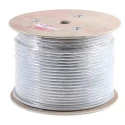 RS PRO Shielded Cat6a Ethernet Cable, 100 m Length, Grey PVC Jacket, Solid to Solid Conductors Cat6a