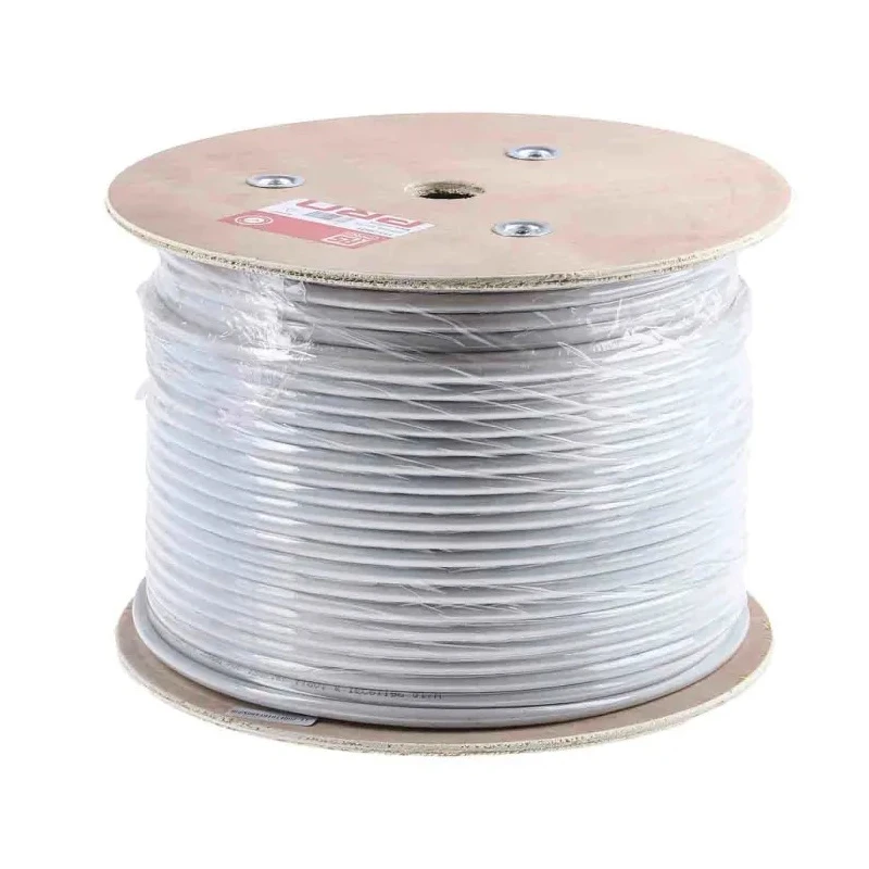RS PRO Shielded Cat6a Ethernet Cable, 100 m Length, Grey PVC Jacket, Solid to Solid Conductors Cat6a