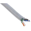 RS PRO Shielded Cat6a Ethernet Cable, 100 m Length, Grey PVC Jacket, Solid to Solid Conductors Cat6a