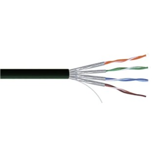 RS PRO Ethernet Cable Cat7a Solid Conductor Shielded Low Smoke Zero Halogen Jacket Black 100 m Cat7a