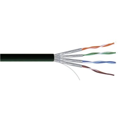 RS PRO Ethernet Cable Cat7a Solid Conductor Shielded Low Smoke Zero Halogen Jacket Black 100 m Cat7a