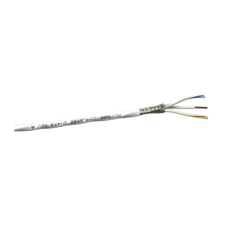 TE Connectivity M27500 Series White Hook Up Wire 22 AWG 19/34 AWG Core Strands 100 m Ethylene M27500-22SB3T23